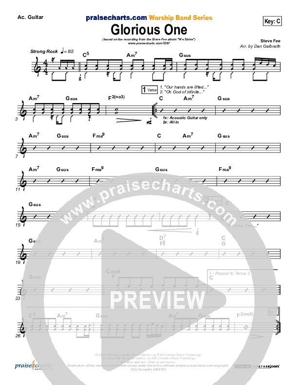 Glorious One Rhythm Chart (FEE Band)