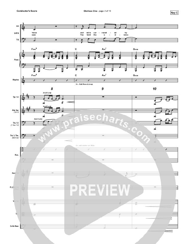 Glorious One Conductor's Score (FEE Band)