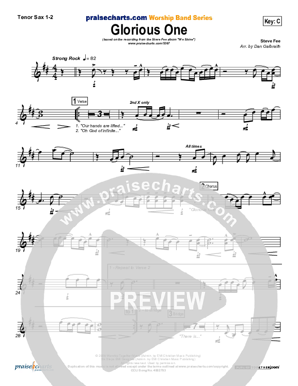 Glorious One Tenor Sax 1/2 (FEE Band)