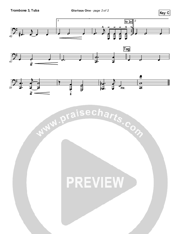 Glorious One Trombone 3/Tuba (FEE Band)