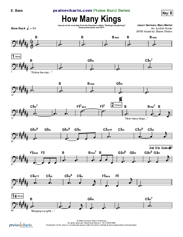 How Many Kings Bass Guitar (Downhere)