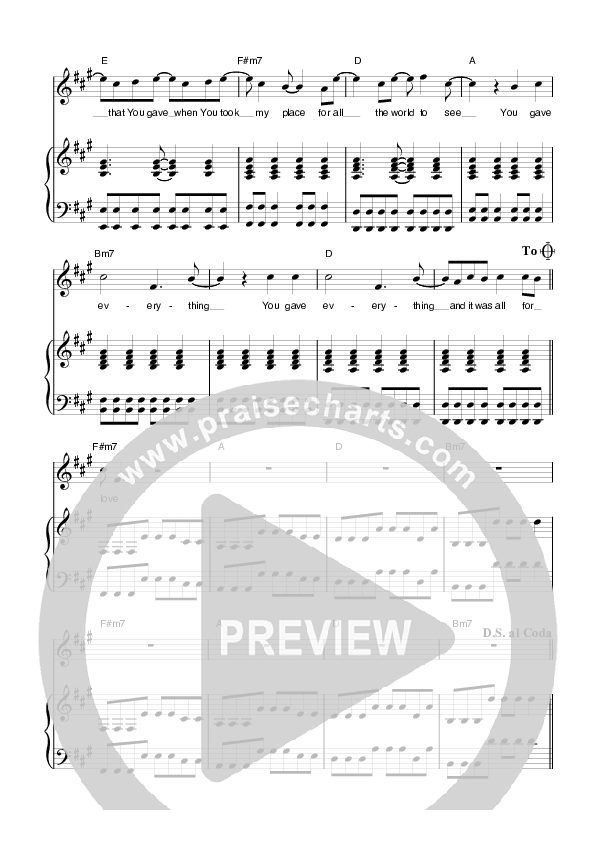 All For Love Piano/Vocal & Lead (Planetshakers)