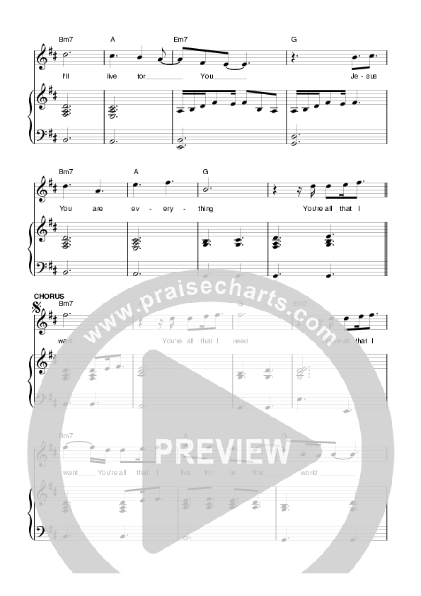 All That I Want Piano/Vocal & Lead (Planetshakers)