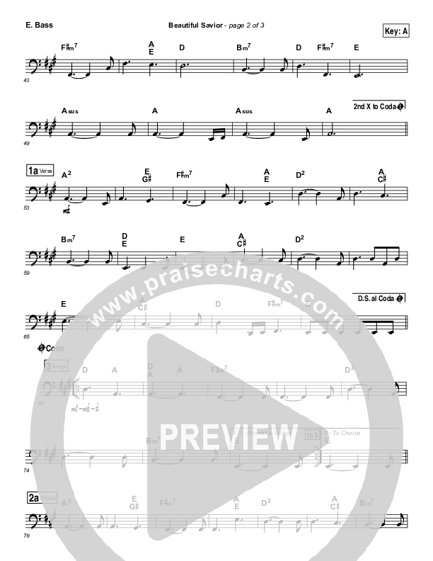 Beautiful Savior Bass Guitar (Planetshakers)