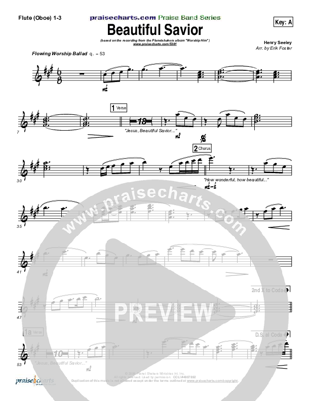 Beautiful Savior Flute/Oboe 1/2/3 (Planetshakers)
