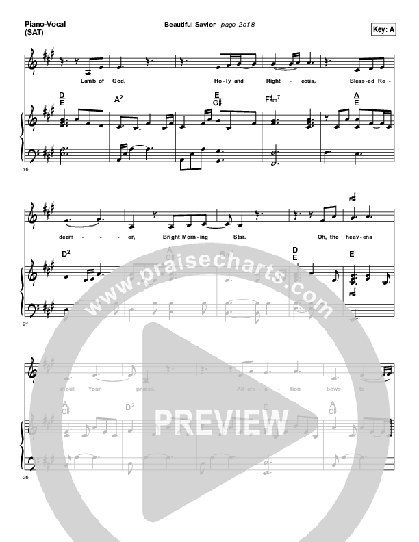 Beautiful Savior Sheet Music PDF (Planetshakers) - PraiseCharts