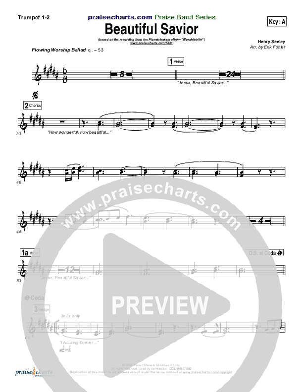 Beautiful Savior Trumpet 1,2 (Planetshakers)
