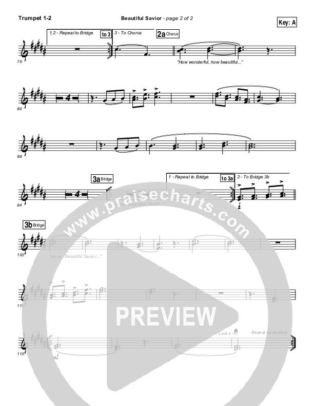 Beautiful Savior Trumpet 1,2 (Planetshakers)