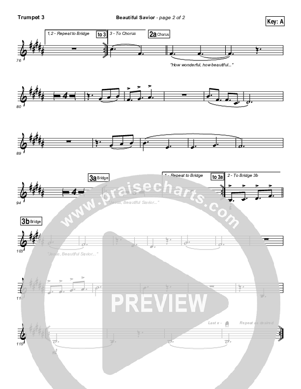 Beautiful Savior Trumpet 3 (Planetshakers)