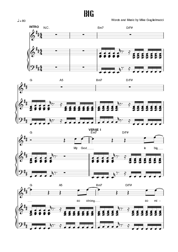 Big Piano/Vocal & Lead (Planetshakers)