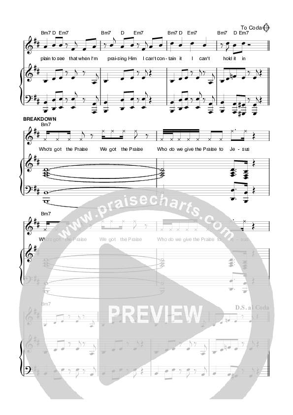 Come To Praise Lead & Piano (Planetshakers)