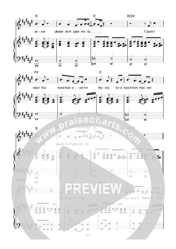 Don't Pass Me By Piano/Vocal (Planetshakers)