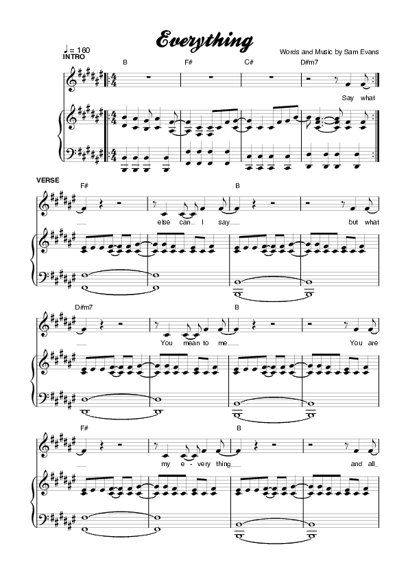 Everything Piano/Vocal (Planetshakers)