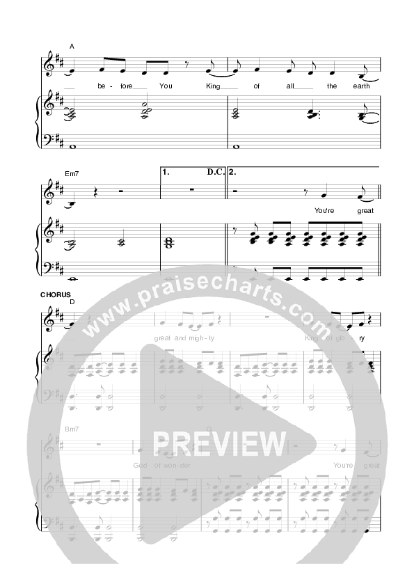 Great And Mighty Lead & Piano (Planetshakers)