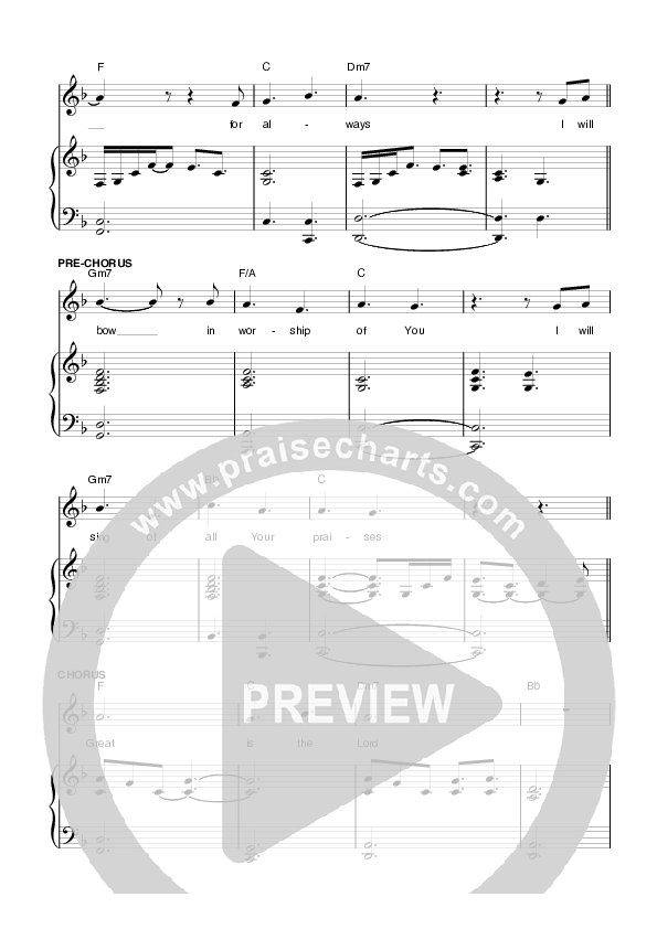 Great Is The Lord Lead & Piano (Planetshakers)