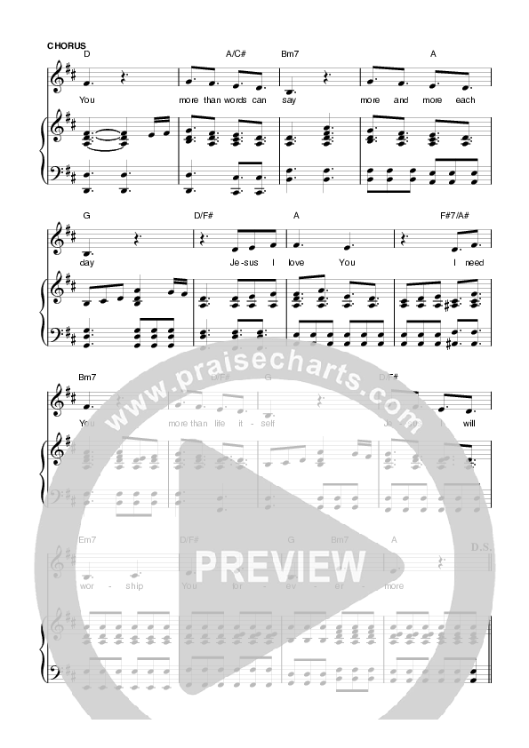 I Need You Lead & Piano (Planetshakers)