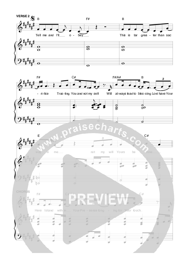 I'm Forever Yours Lead & Piano (Planetshakers)