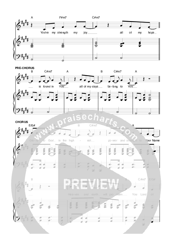 In The Highest Lead & Piano (Planetshakers)