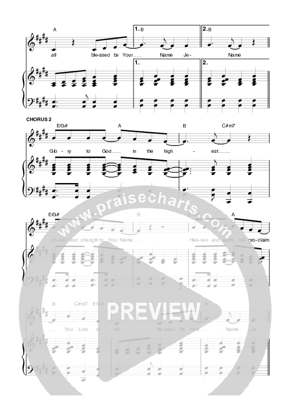 In The Highest Lead & Piano (Planetshakers)