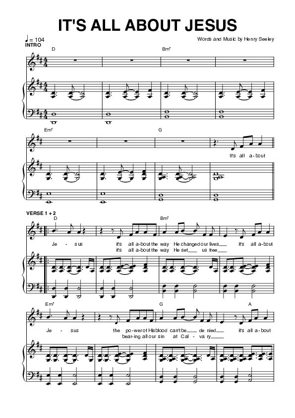 It's All About Jesus Piano/Vocal & Lead (Planetshakers)