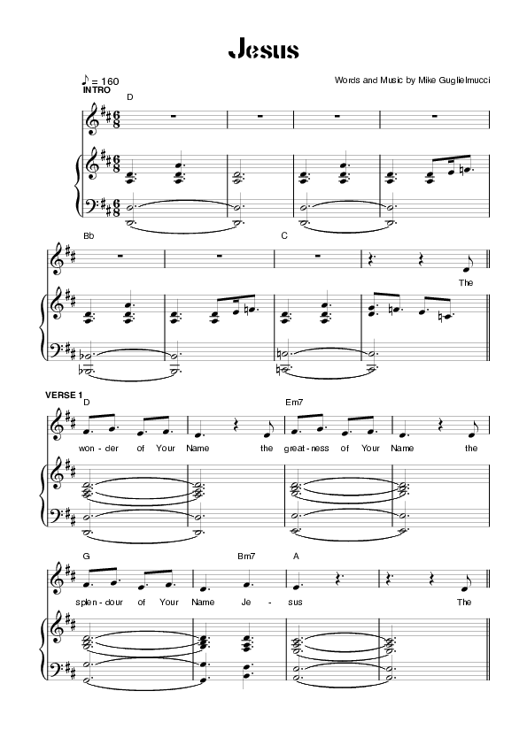 Jesus Piano/Vocal (Planetshakers)