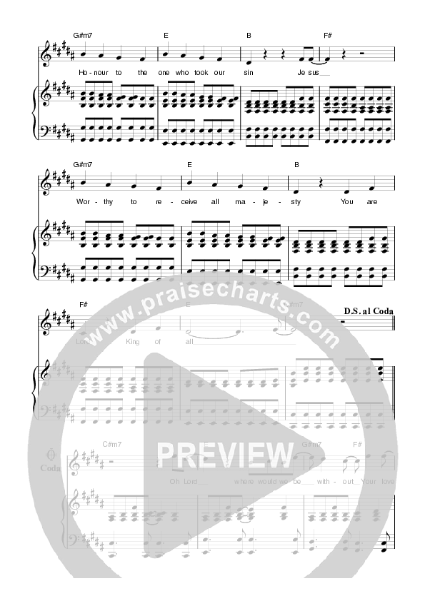 King Of All Lead & Piano (Planetshakers)