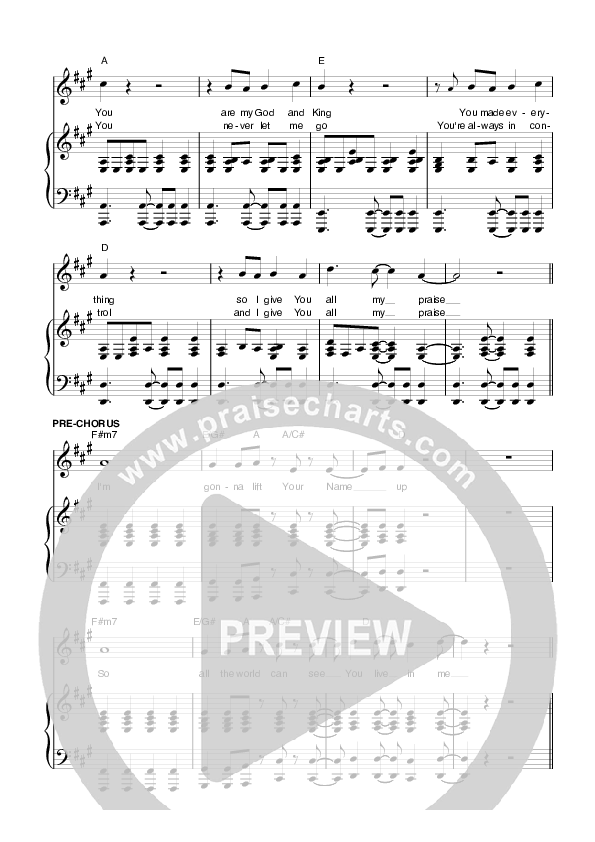 Lift Your Name Up Piano/Vocal (Planetshakers)