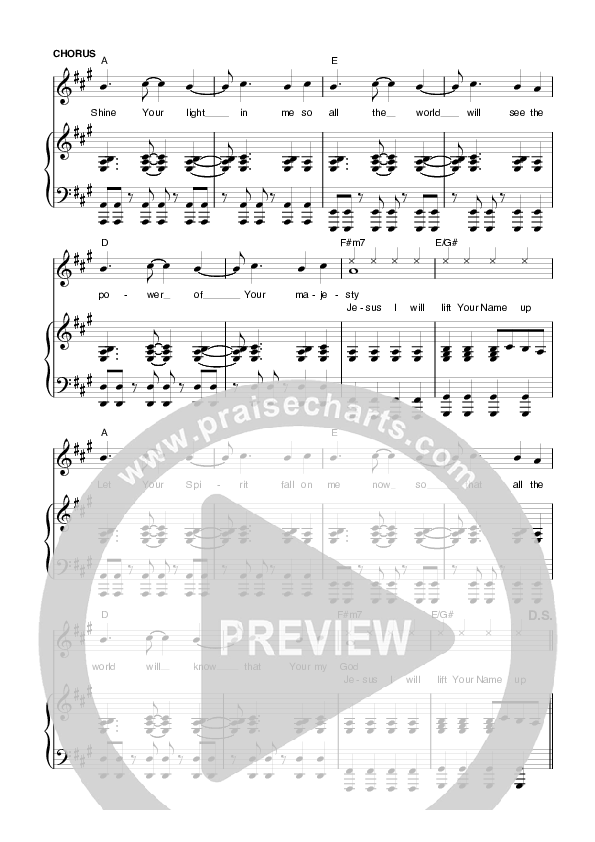 Lift Your Name Up Piano/Vocal (Planetshakers)