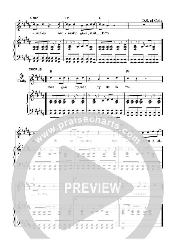 Never Stop Lead & Piano (Planetshakers)