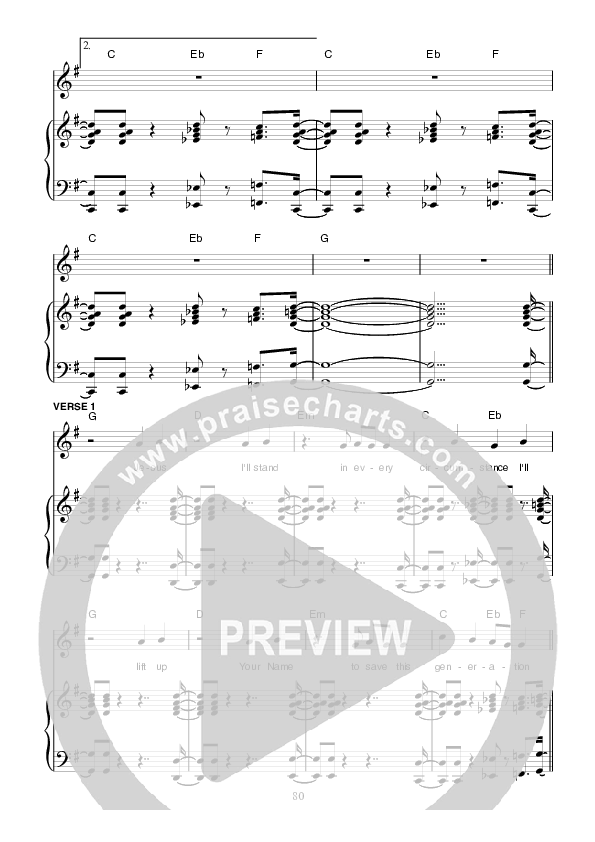 Not Ashamed Lead & Piano (Planetshakers)