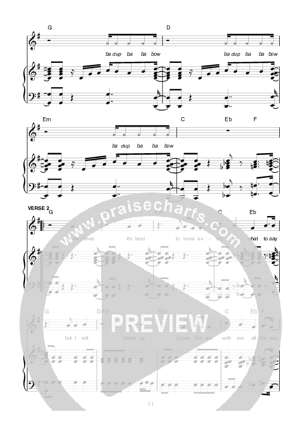 Not Ashamed Lead & Piano (Planetshakers)