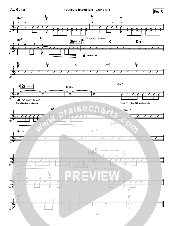 Nothing Is Impossible Acoustic Guitar (Planetshakers)