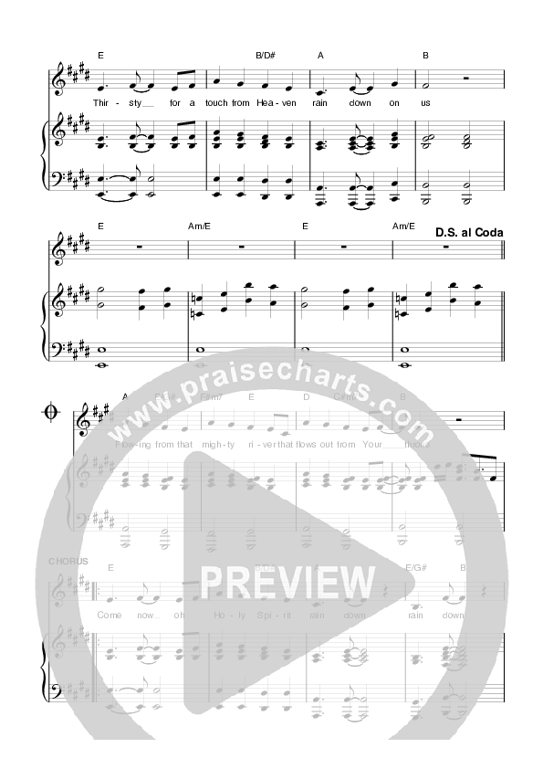 Rain Of Heaven Piano/Vocal (Planetshakers)