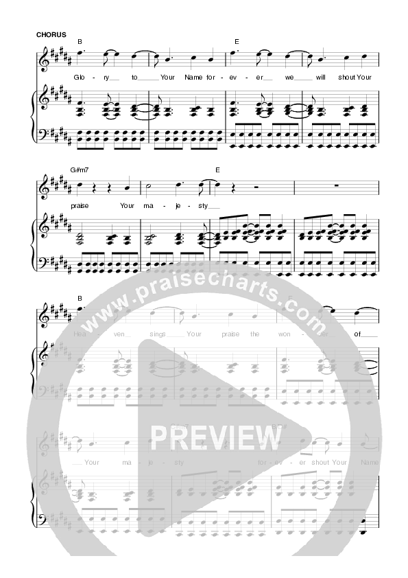 Shout Your Name Lead & Piano (Planetshakers)