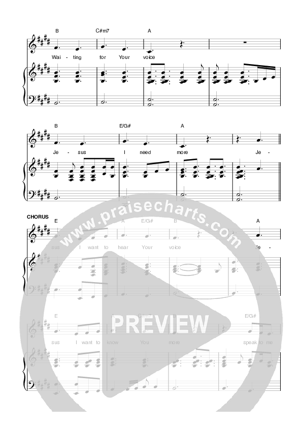 Speak To Me Lord Lead & Piano (Planetshakers)