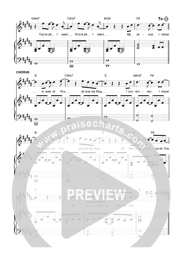 Stand In Awe Lead & Piano (Planetshakers)