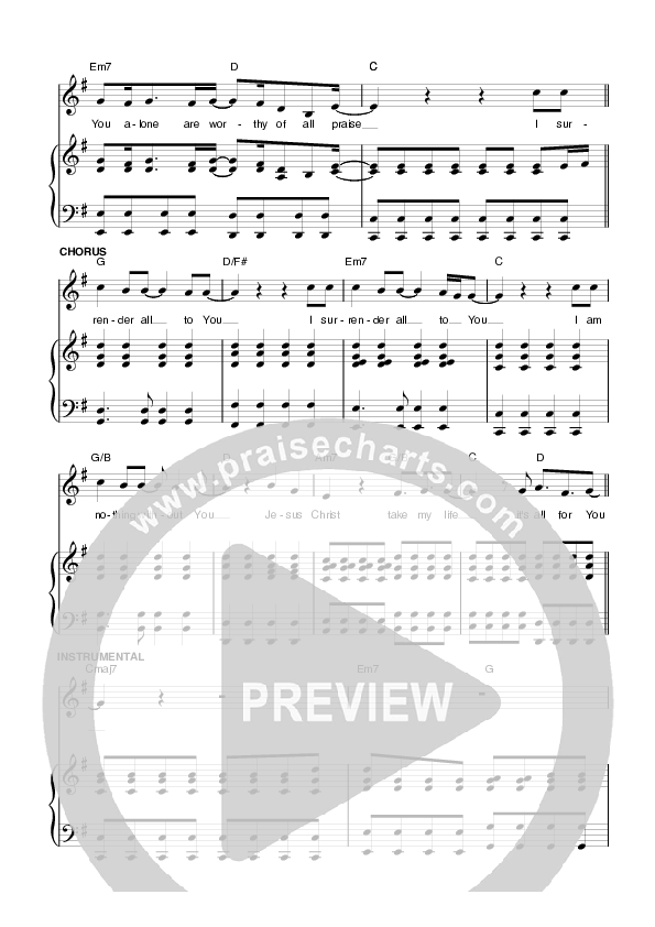 Surrender Lead & Piano (Planetshakers)