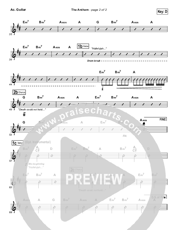 The Anthem Acoustic Guitar (Planetshakers)