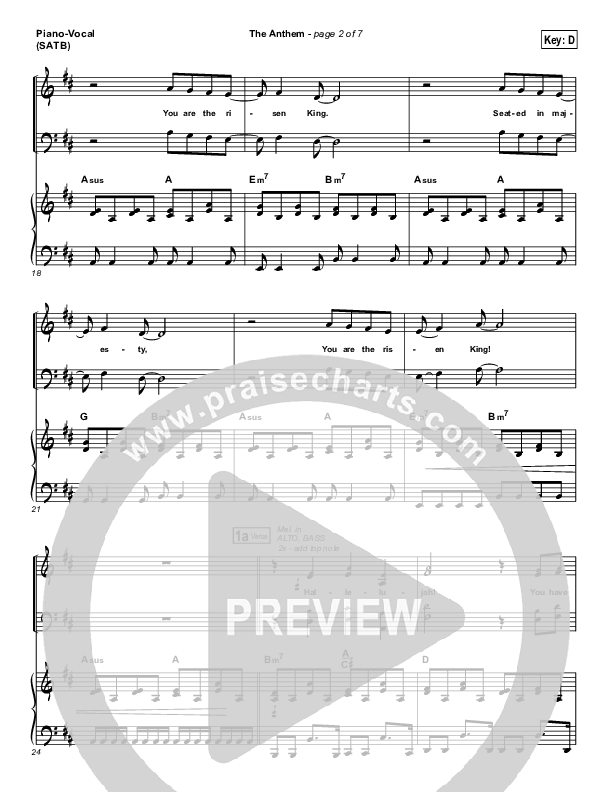 The Anthem Piano/Vocal & Lead (Planetshakers)