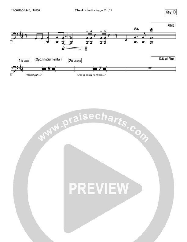 The Anthem Trombone 3/Tuba (Planetshakers)