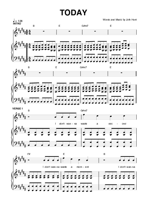 Today Lead & Piano (Planetshakers)