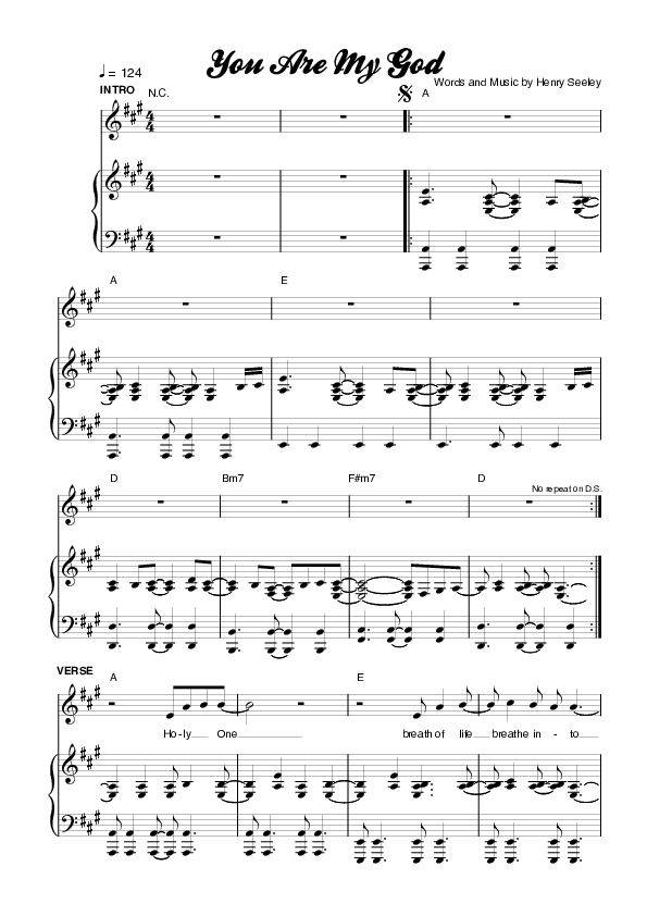 You Are My God Piano/Vocal (Planetshakers)