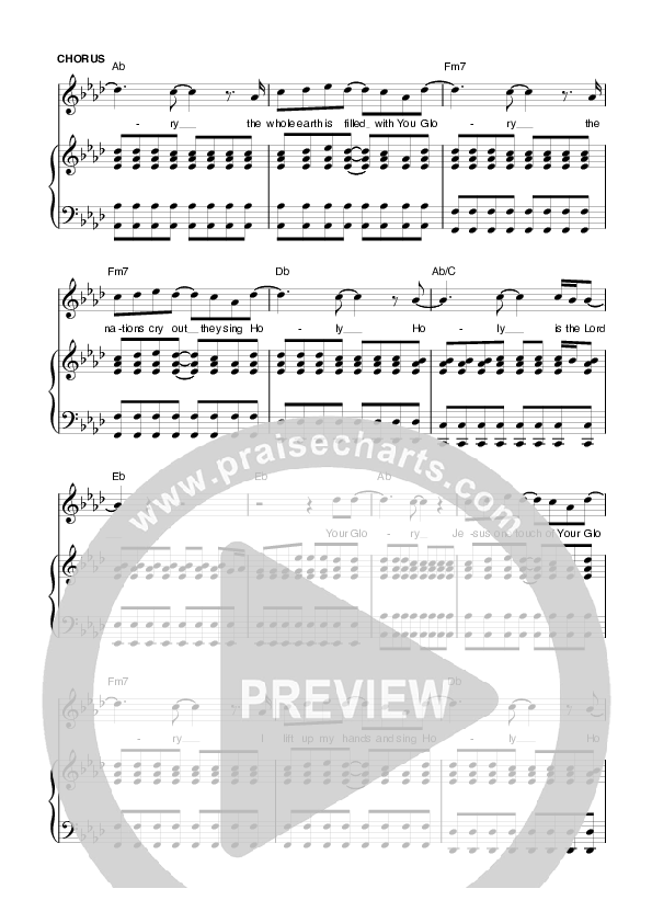 Your Glory Piano/Vocal (Planetshakers)