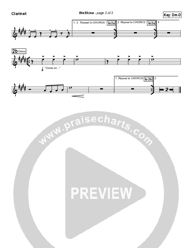 We Shine Clarinet (FEE Band)