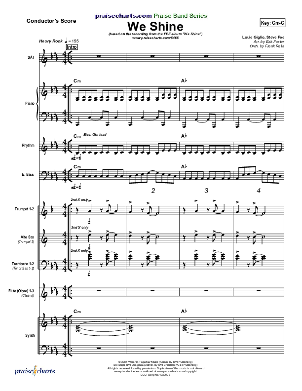 We Shine Conductor's Score (FEE Band)