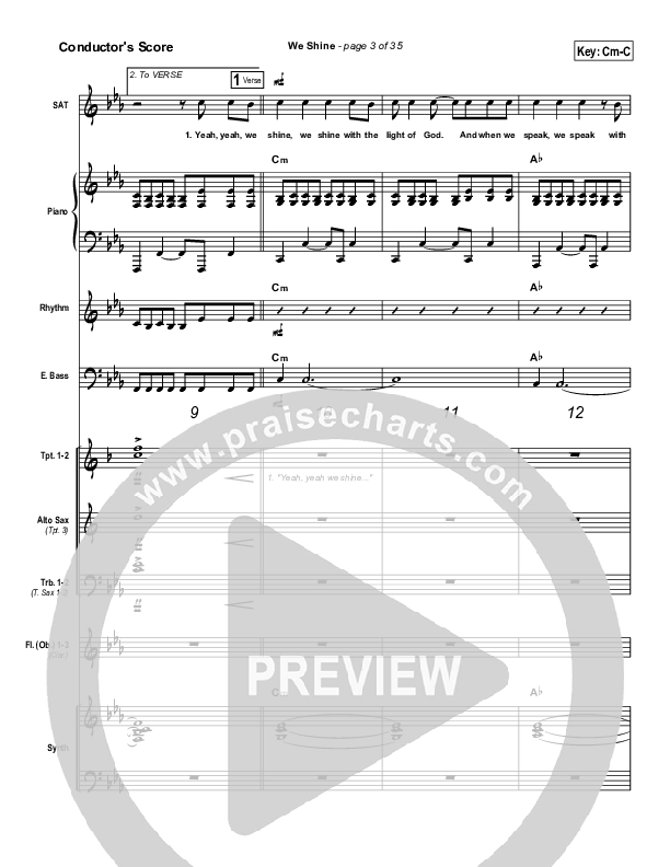We Shine Conductor's Score (FEE Band)