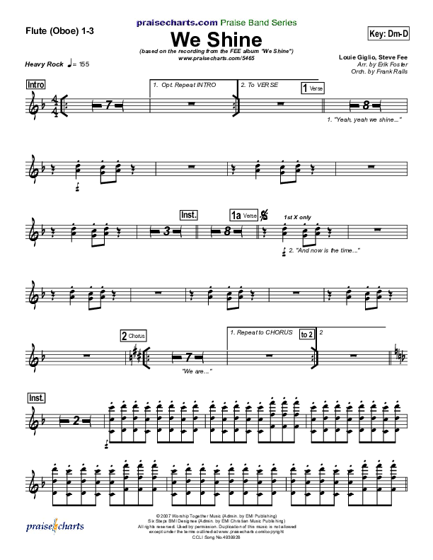 We Shine Flute/Oboe 1/2/3 (FEE Band)