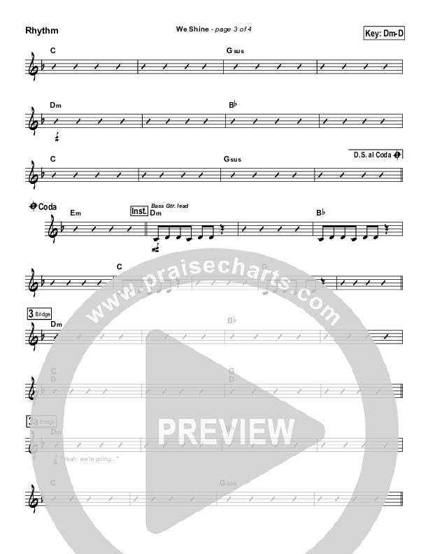 We Shine Rhythm Chart (FEE Band)