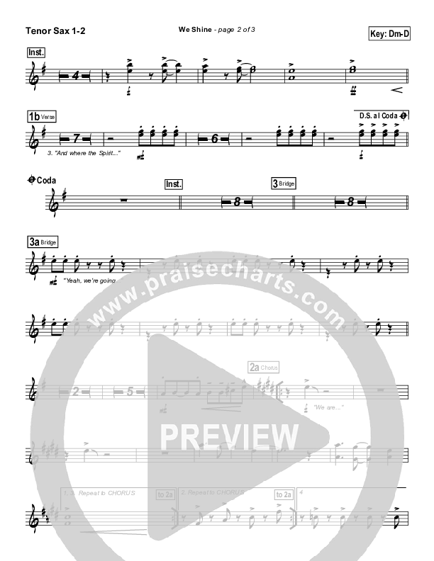 We Shine Tenor Sax 1/2 (FEE Band)