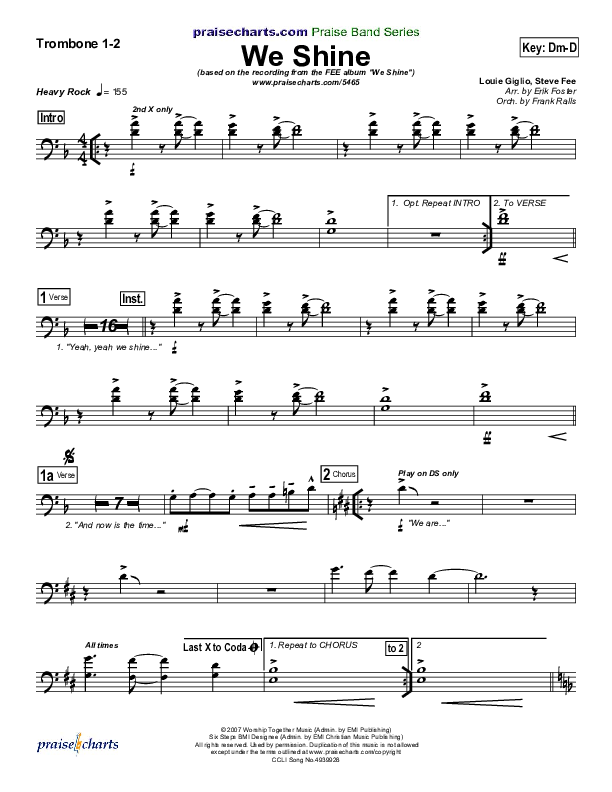 We Shine Trombone 1/2 (FEE Band)